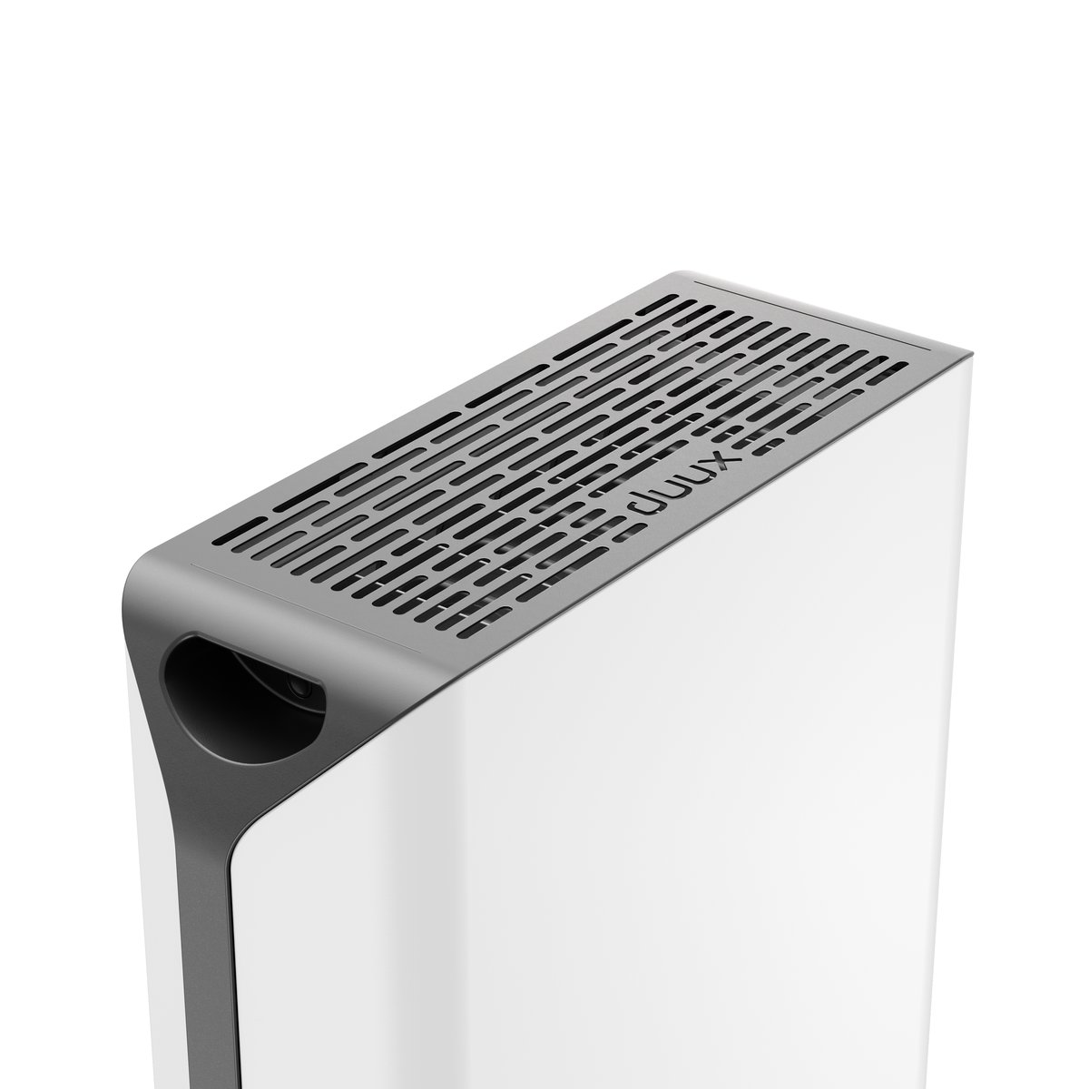 Electric panel heater, top grille and handle detail