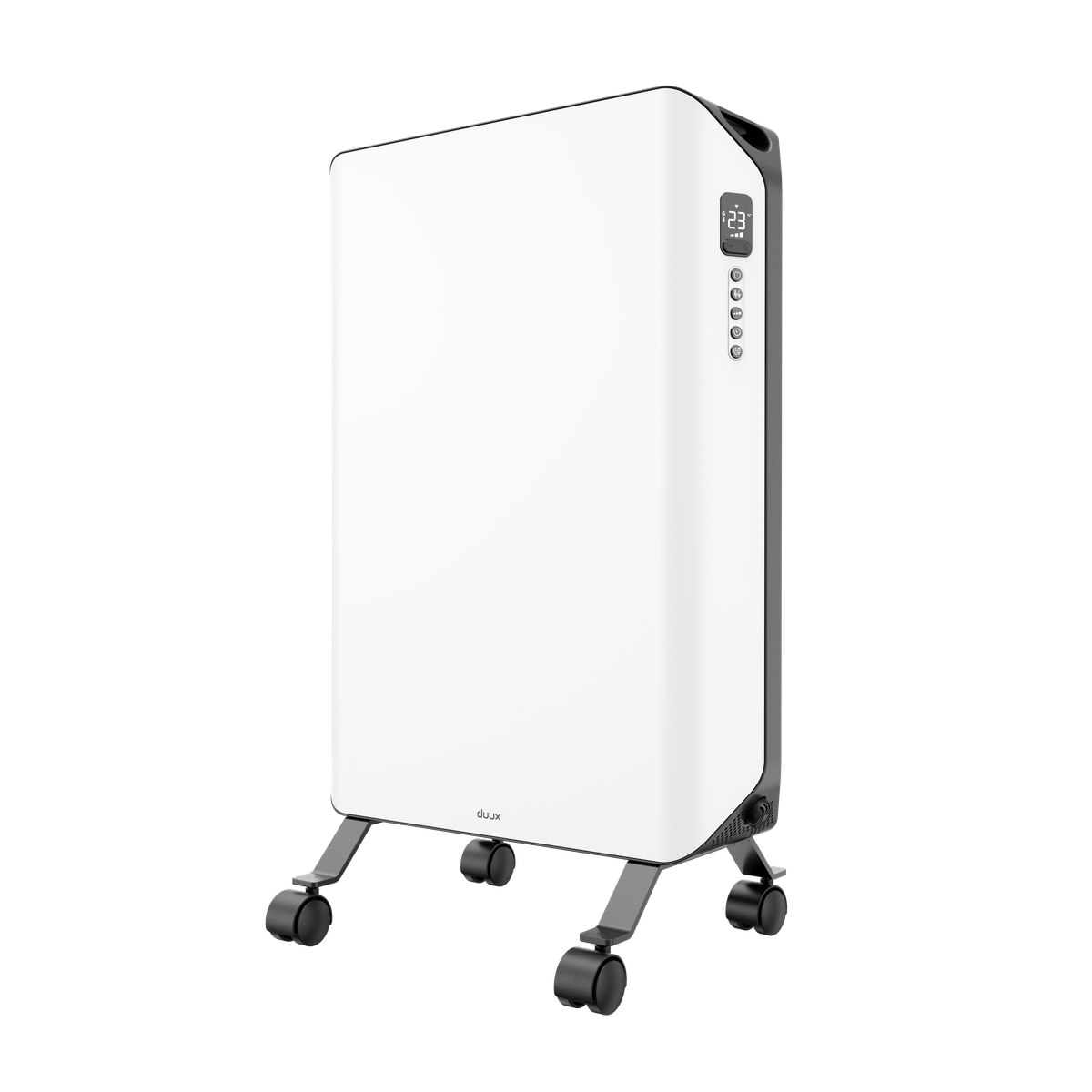 Electric panel heater cut out on a transparent background